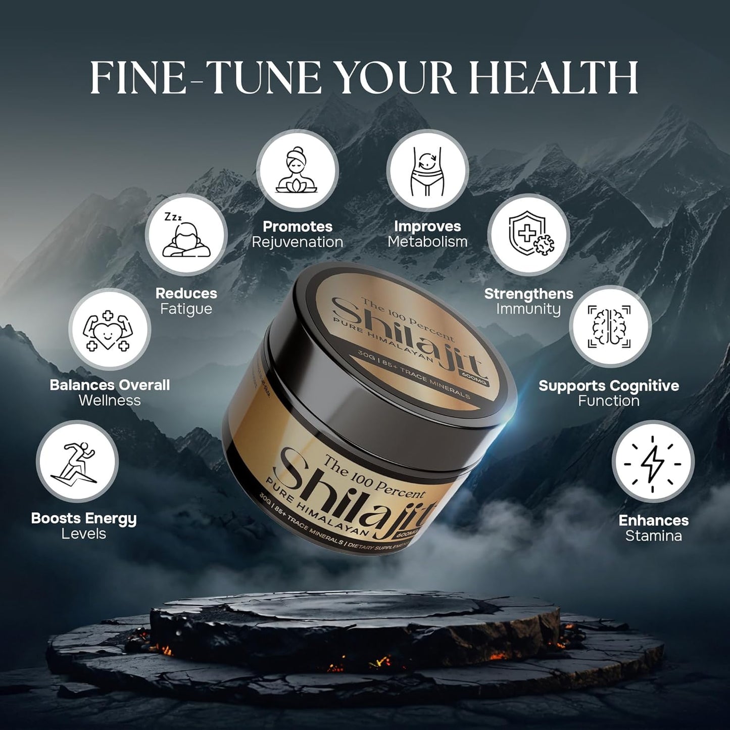 100% Pure Himalayan Shilajit Resin – 30g | Wellness For Men & Women Both